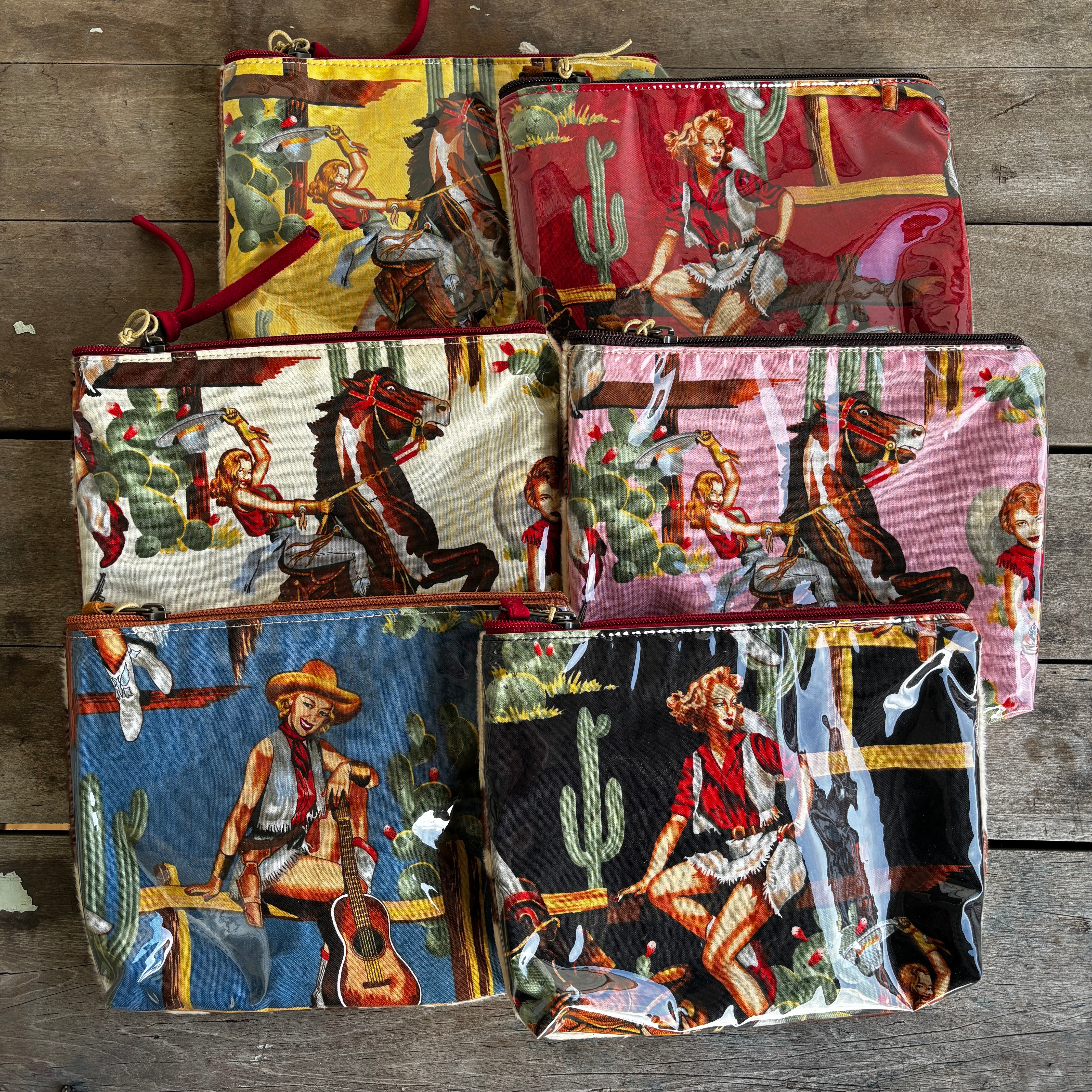Atenti Western Themed Accessories Pouch