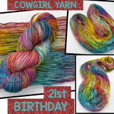 Happy Birthday to Us! Exclusive colorway by Road Trip Sock Yarn