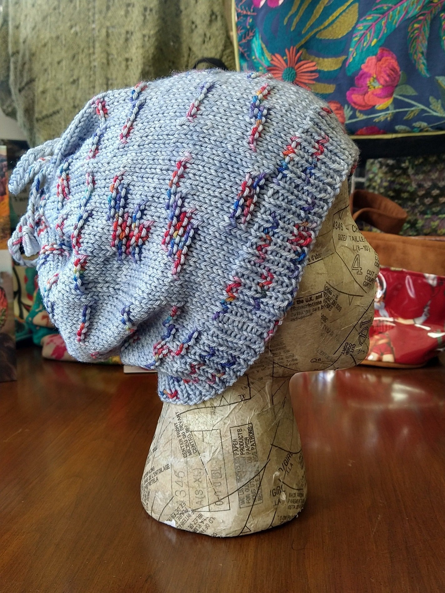 Photo of the convertible cowl as a hat