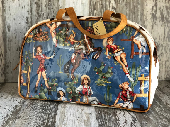Atenti Cowgirl Blue Overnighter