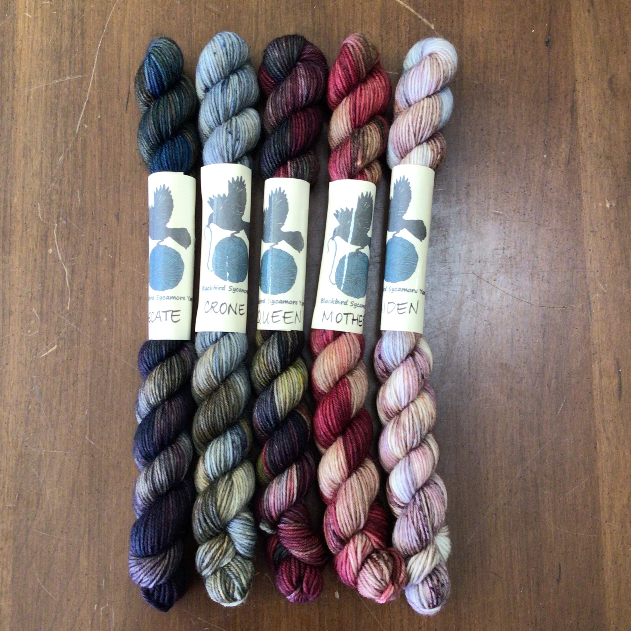 Blackbird Sycamore Mini Fingering Skein Sets