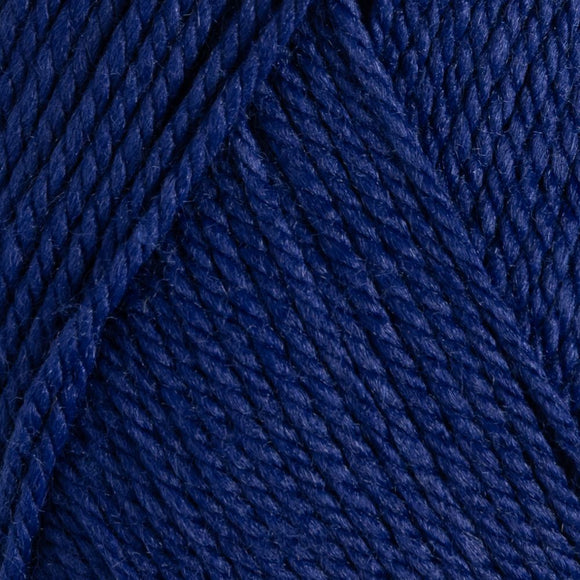 Close-up of blue yarn with a textured pattern