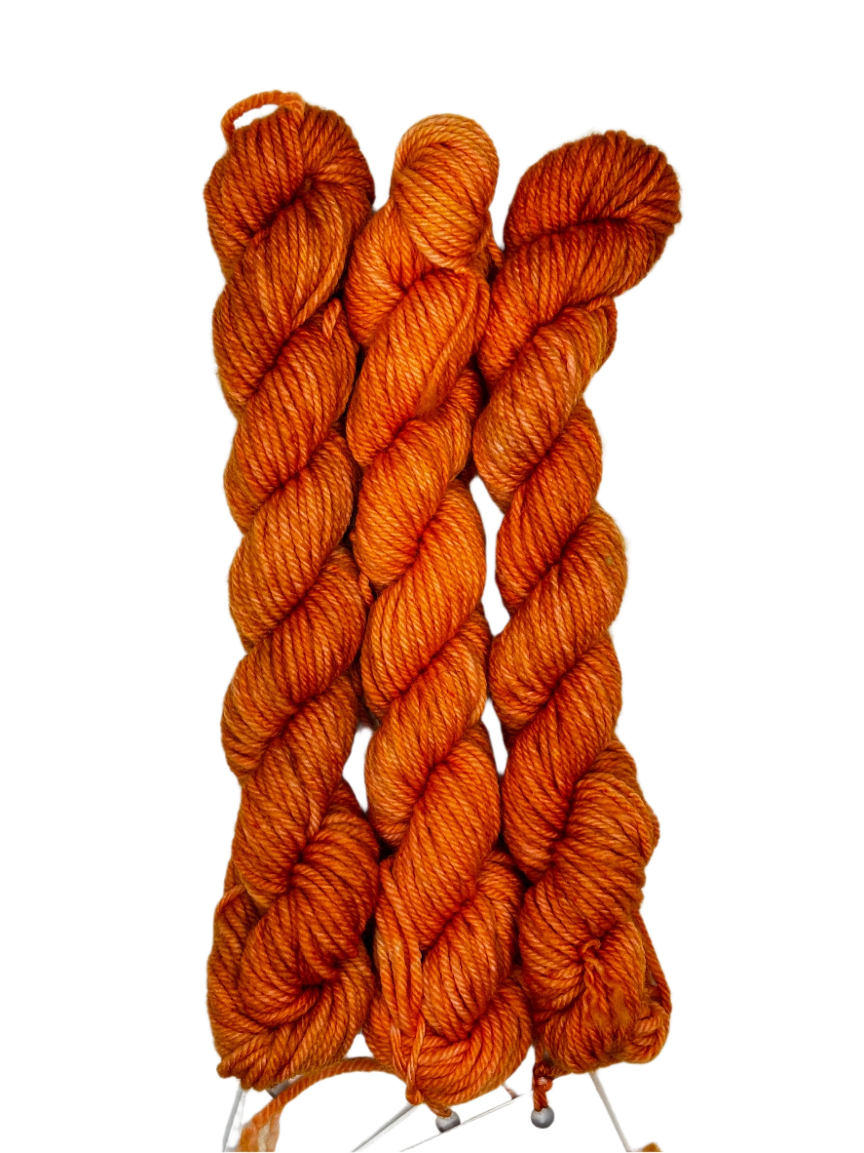 Autumn orange mini skein