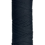 Black skein of cotton yarn