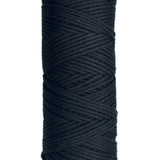 Black skein of cotton yarn
