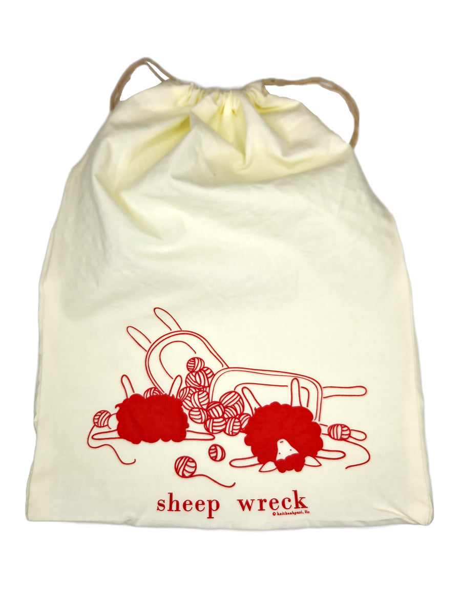 Knitbaahpurl Large Project Bag sheep wreck