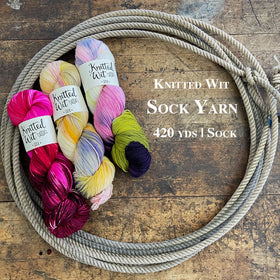 Happy Pride Month Yarn from Knitted Wit and Cowgirl Yarn