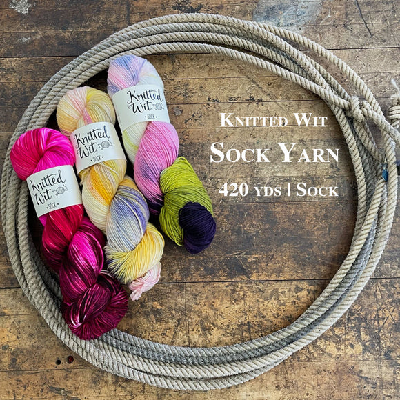 Happy Pride Month Yarn from Knitted Wit and Cowgirl Yarn