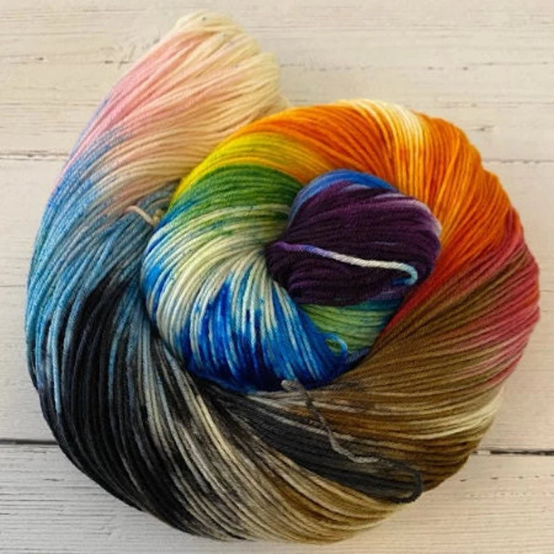 Knitted Wit Sock - Progress Pride color rainbow 