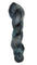 Skein of mohair silk yarn hand-dyed in Wyoming in the color grey blue black