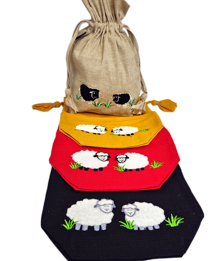 Lantern Moon Meadow Drawstring Bag all colors