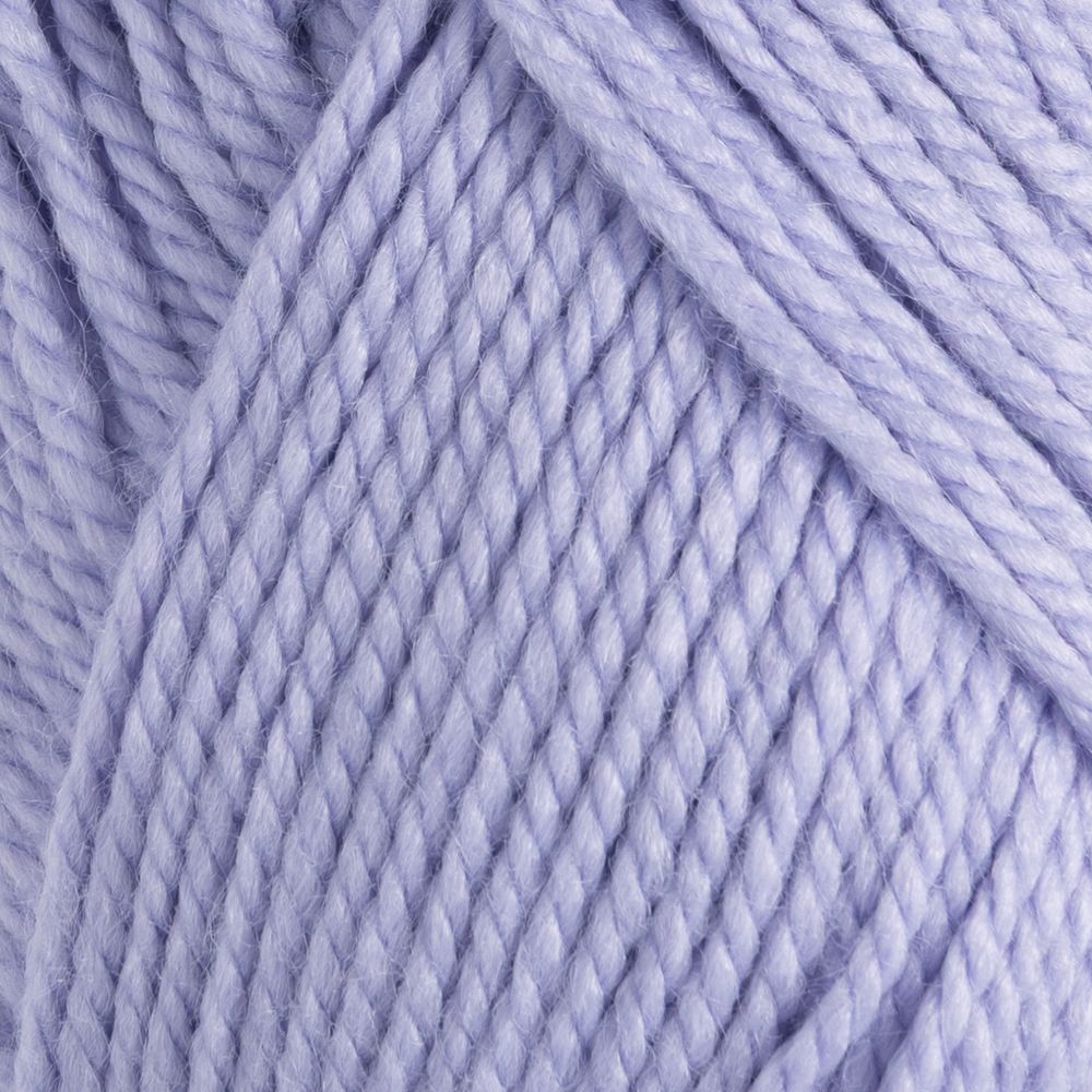 Close-up of light purple yarn with a slight texture