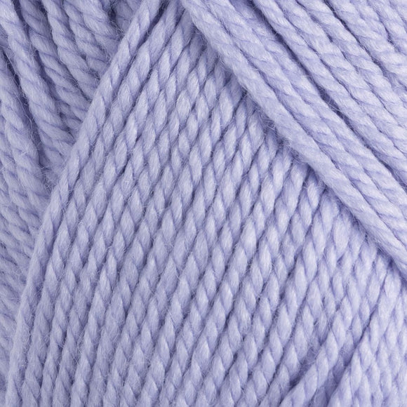 Close-up of light purple yarn with a slight texture
