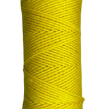 Yellow skein of cotton yarn
