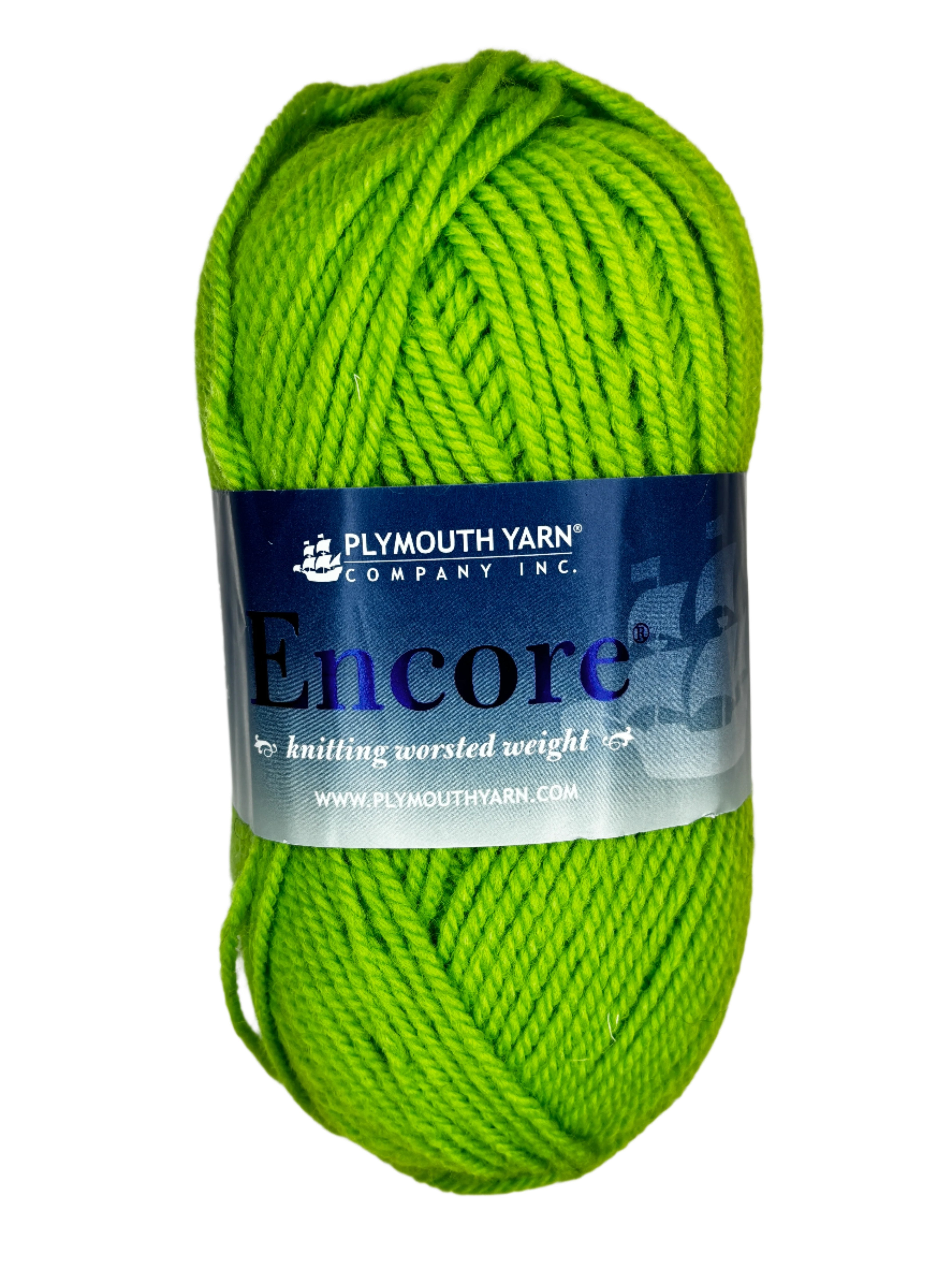 Lime colored skein of yarn