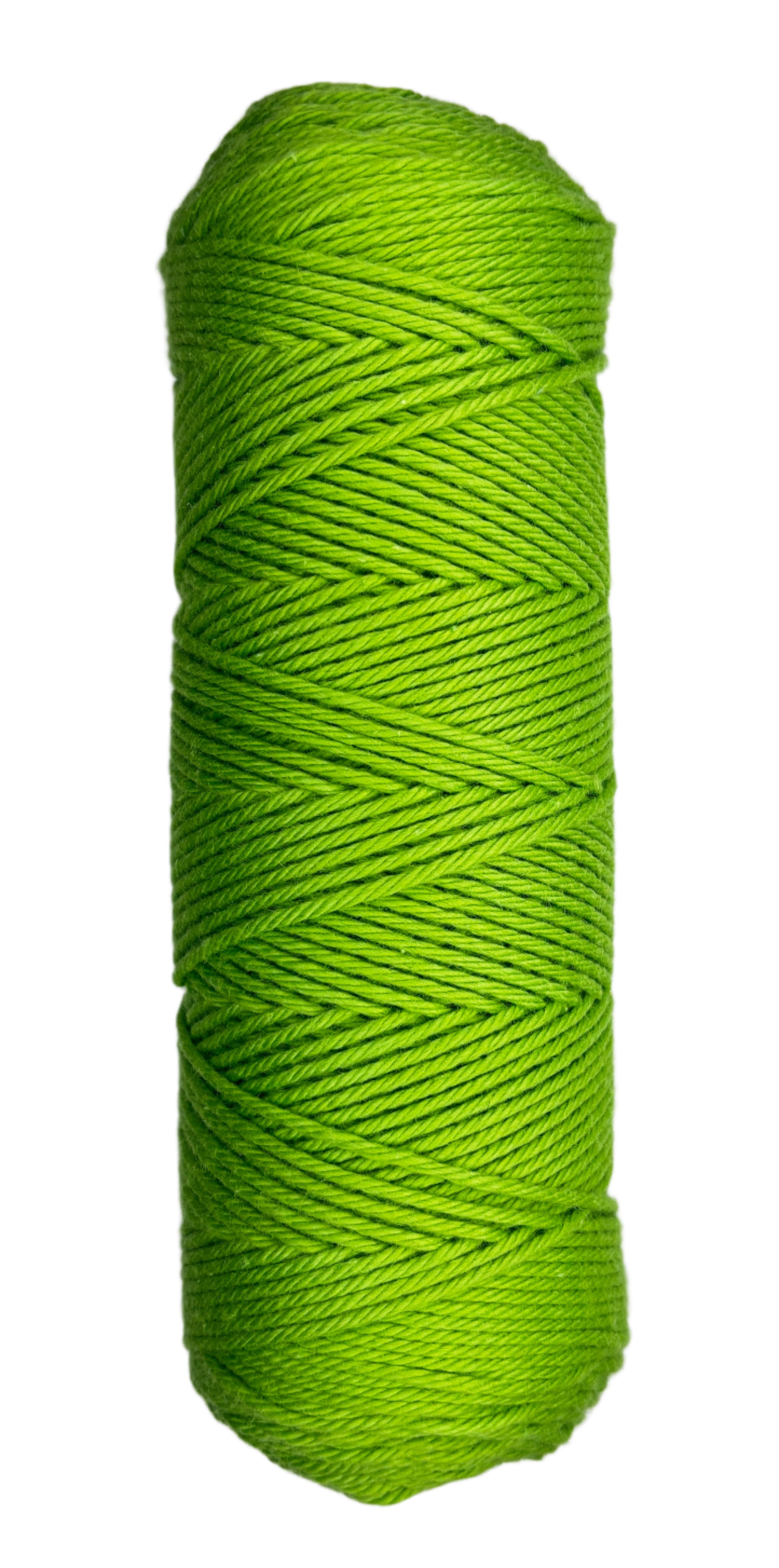 Lime, Neon Green skein of cotton yarn