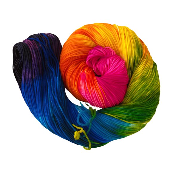 Happy Pride Month Yarn from Knitted Wit and Cowgirl Yarn