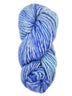 A light blue/teal skein of Malabrigo Rasta yarn