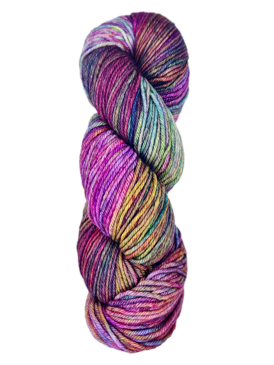 A hank of multicolored yarn by Malabrigo Rios yarn