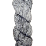 A hank of gray yarn by Malabrigo Rios yarn