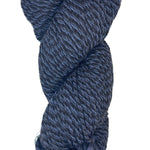 Navy blue and black marled skein of yarn 