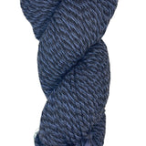 Navy blue and black marled skein of yarn 