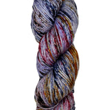 Light blue yarn with variegated speckles