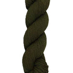 Hunter Green skein of mountain meadow wool yarn on a white background