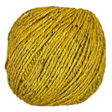 Ball of mildly tweedy yarn color Mustard