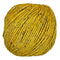 Ball of mildly tweedy yarn color Mustard