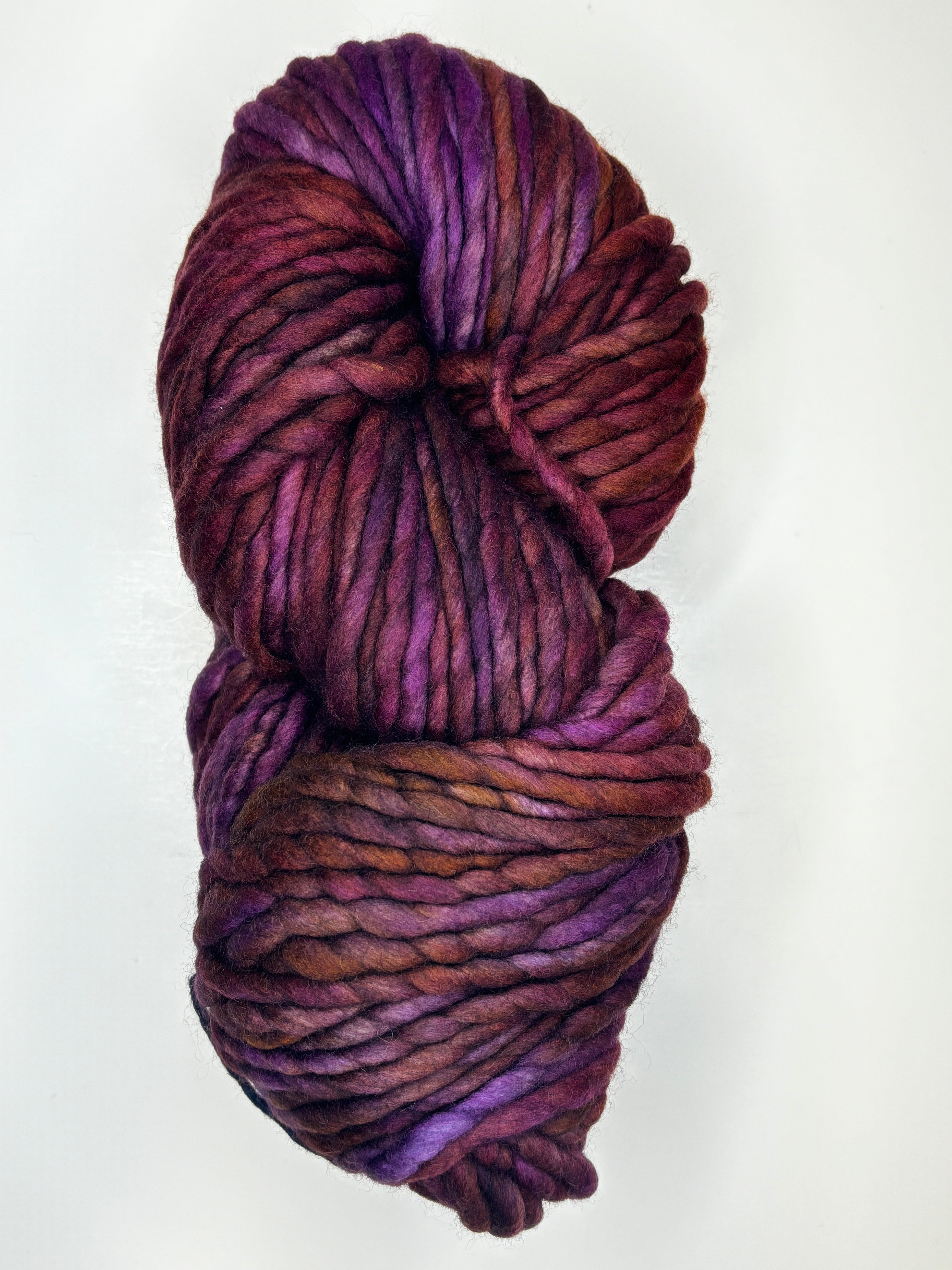 Red Burgundy Purple skein of yarn