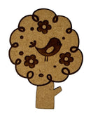 Wooden magnetic needle minder with decorative etching