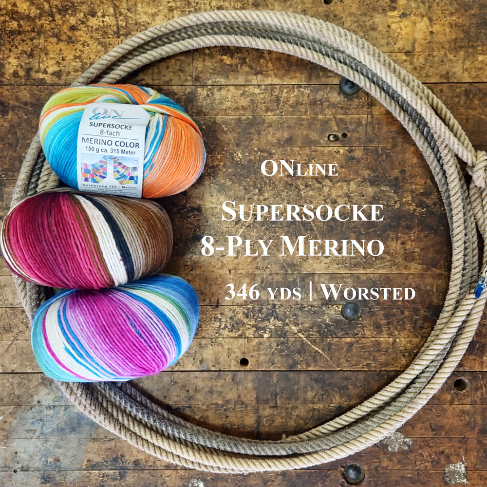 ONline Supersocke 8Ply Merino Color Cowgirl Yarn