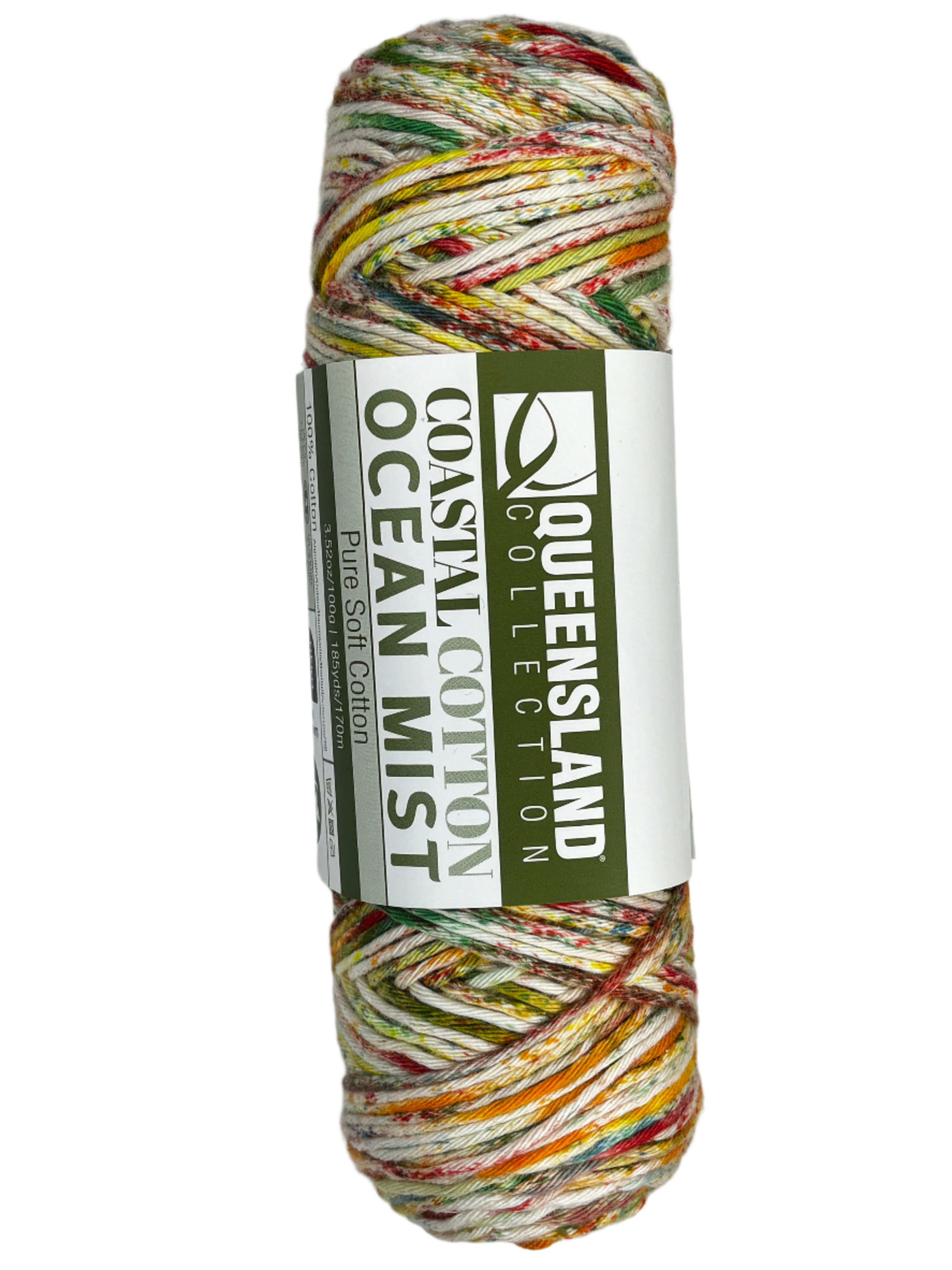 Multi-colored skein of cotton yarn