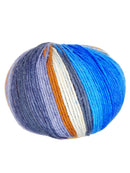 ONline Supersocke 8-Ply Merino Color blue and orange