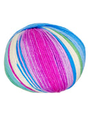 ONline Supersocke 8-Ply Merino Color pink blue and white