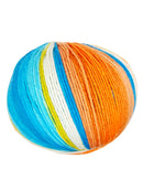 ONline Supersocke 8-Ply Merino Color blue orange and white