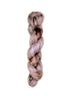 Skein of superkid mohair silk lace weight yarn color brown pink