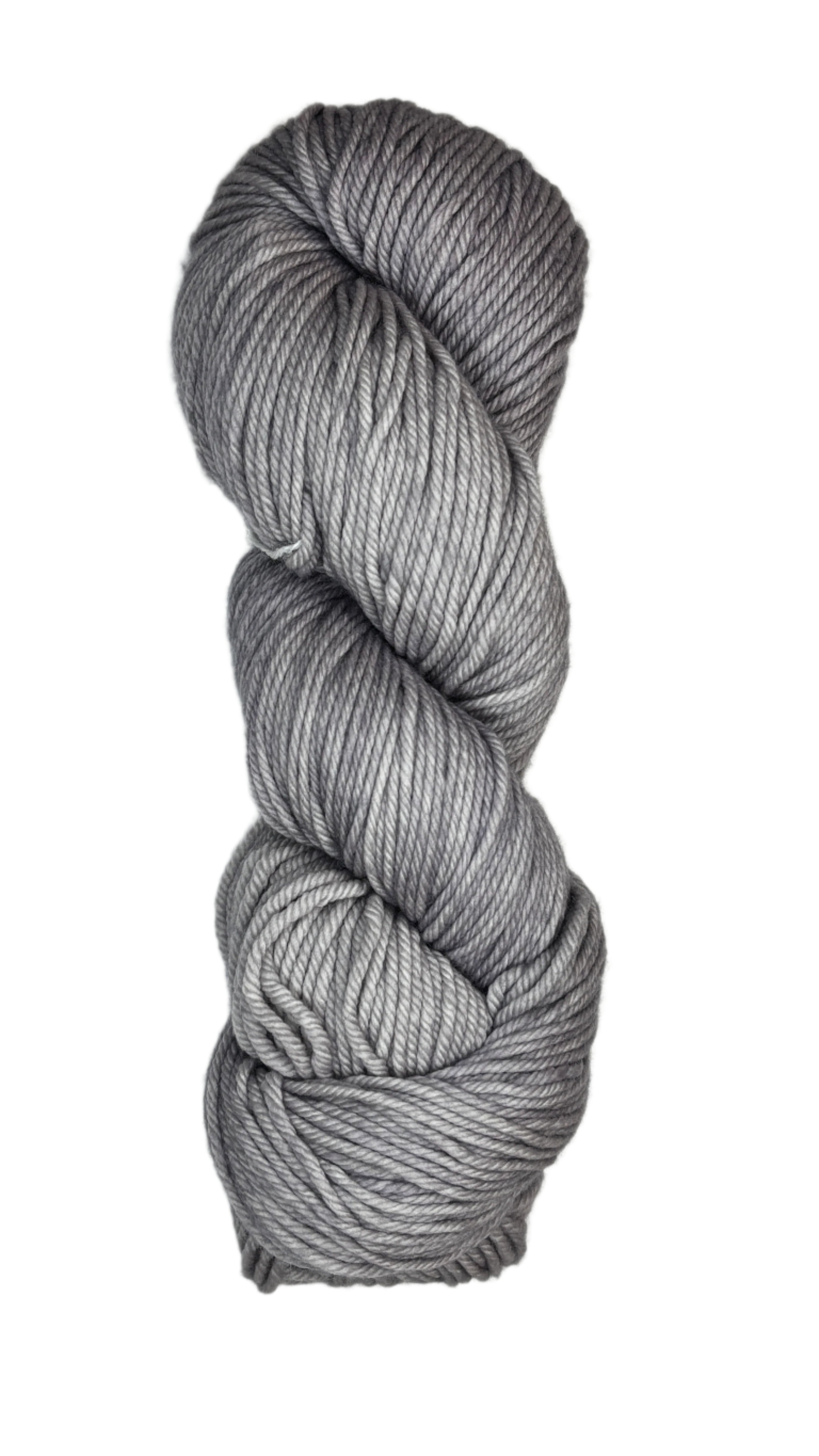 Skein of Malabrigo Rios yarn in the color grey