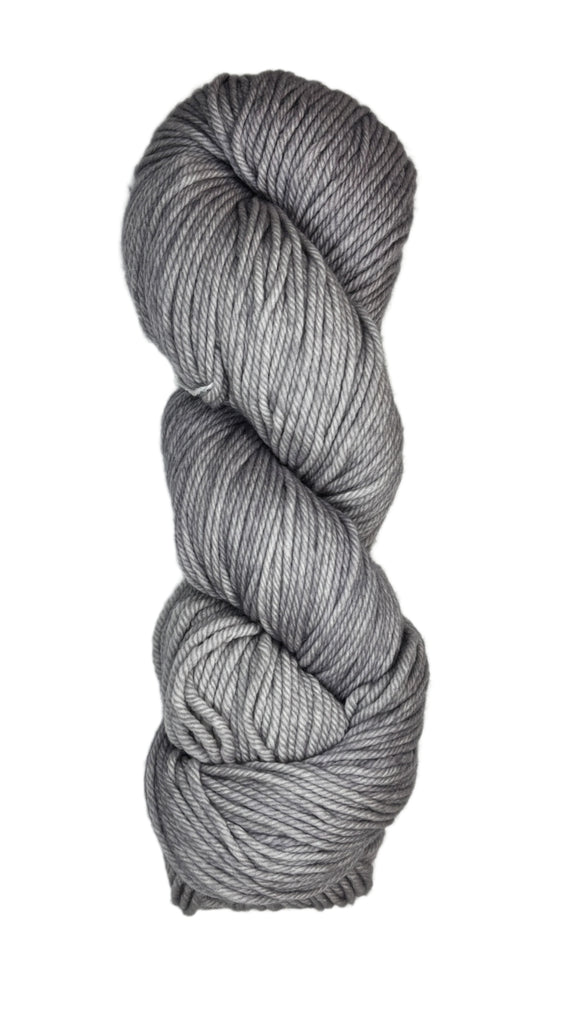 Skein of Malabrigo Rios yarn in the color grey