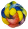 Polwarth combed top fiber braid in the colors yellow blue green orange red and purple
