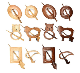 LYKKE Wood Shawl Pin