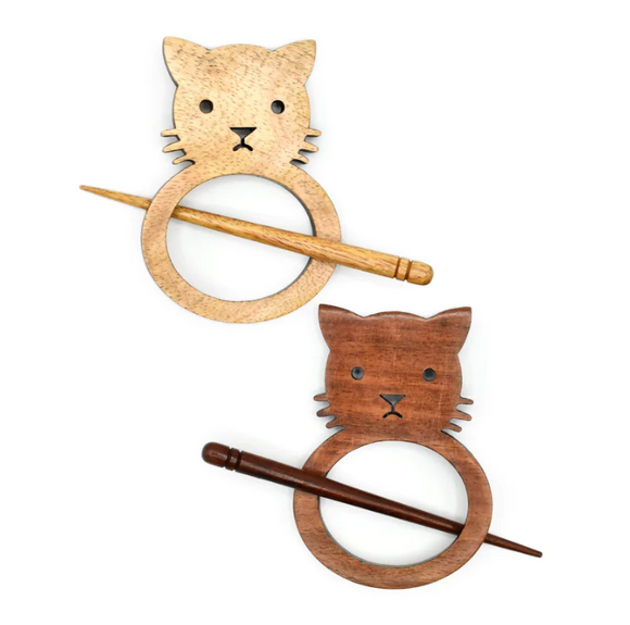 LYKKE Wood Shawl Pin