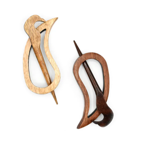 LYKKE Wood Shawl Pin