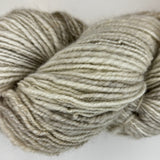 Handspun skein of Angora and Wool Yarn color grey