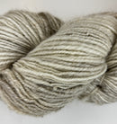 Handspun skein of Angora and Wool Yarn color grey