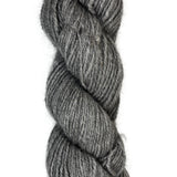Handspun skein of Angora and Wool Yarn color grey