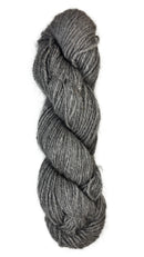 Handspun skein of Angora and Wool Yarn color grey