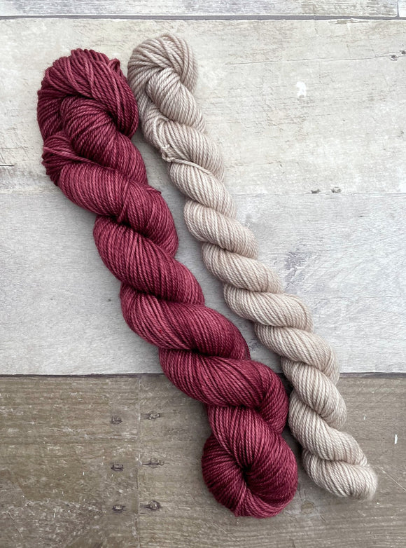 Polka Dot Sheep Rooftop Landing Hat Kit brown and tan