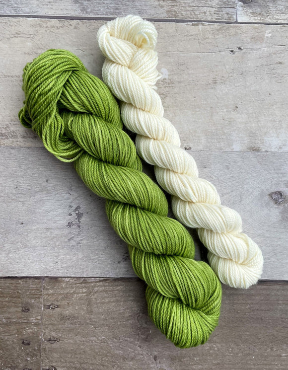 Polka Dot Sheep Rooftop Landing Hat green and white